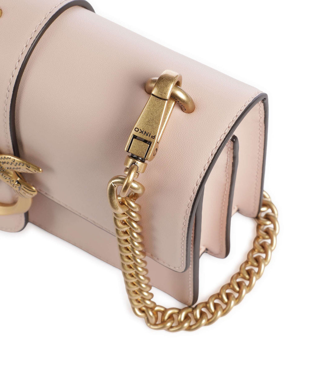 Pinko Love One Mini Crossbody bag rosa cammeo/antique gold