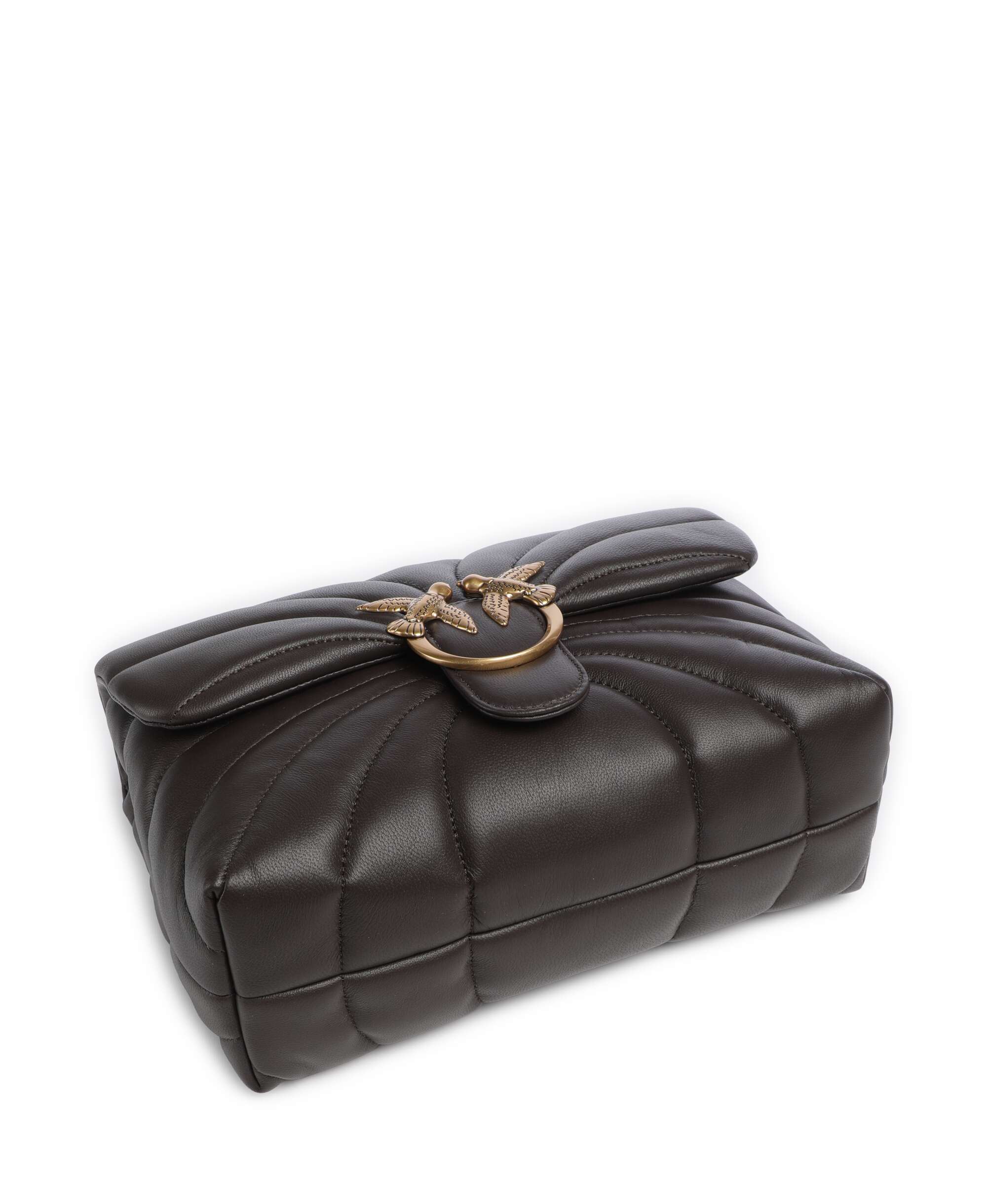 Pinko Love Puff Classic Shoulder bag marrone marasca/antique gold