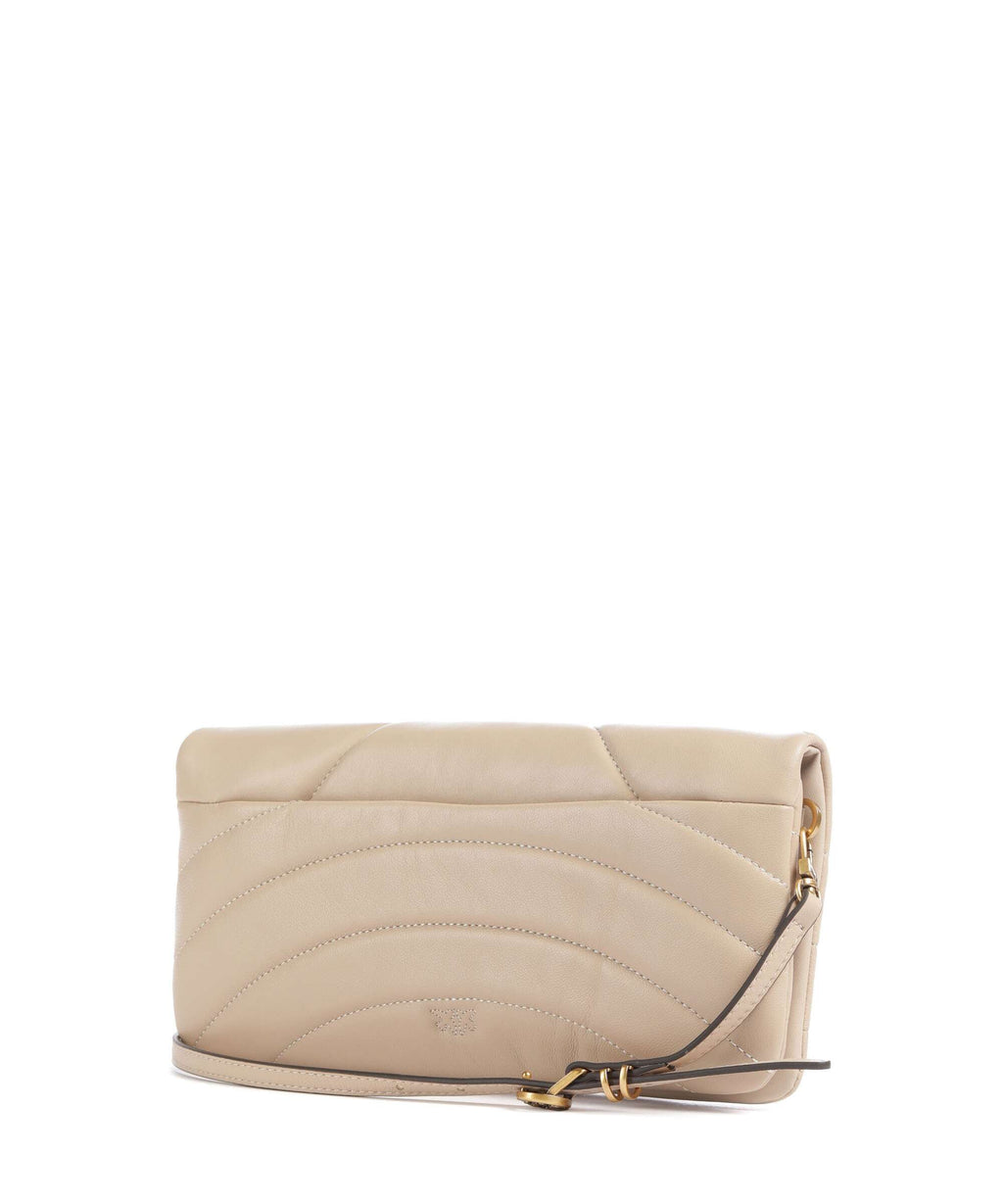 Pinko Click Horizontal Classic Crossbody bag beige/grigio fumo/antique gold