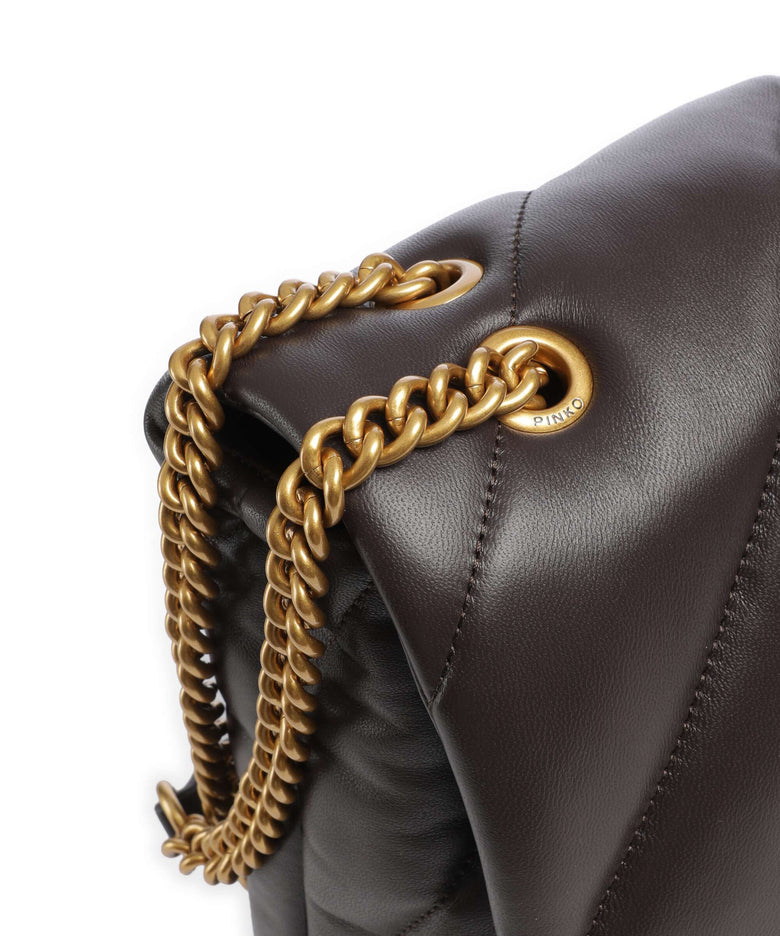 Pinko Love Puff Big Shoulder bag marrone marasca/antique gold