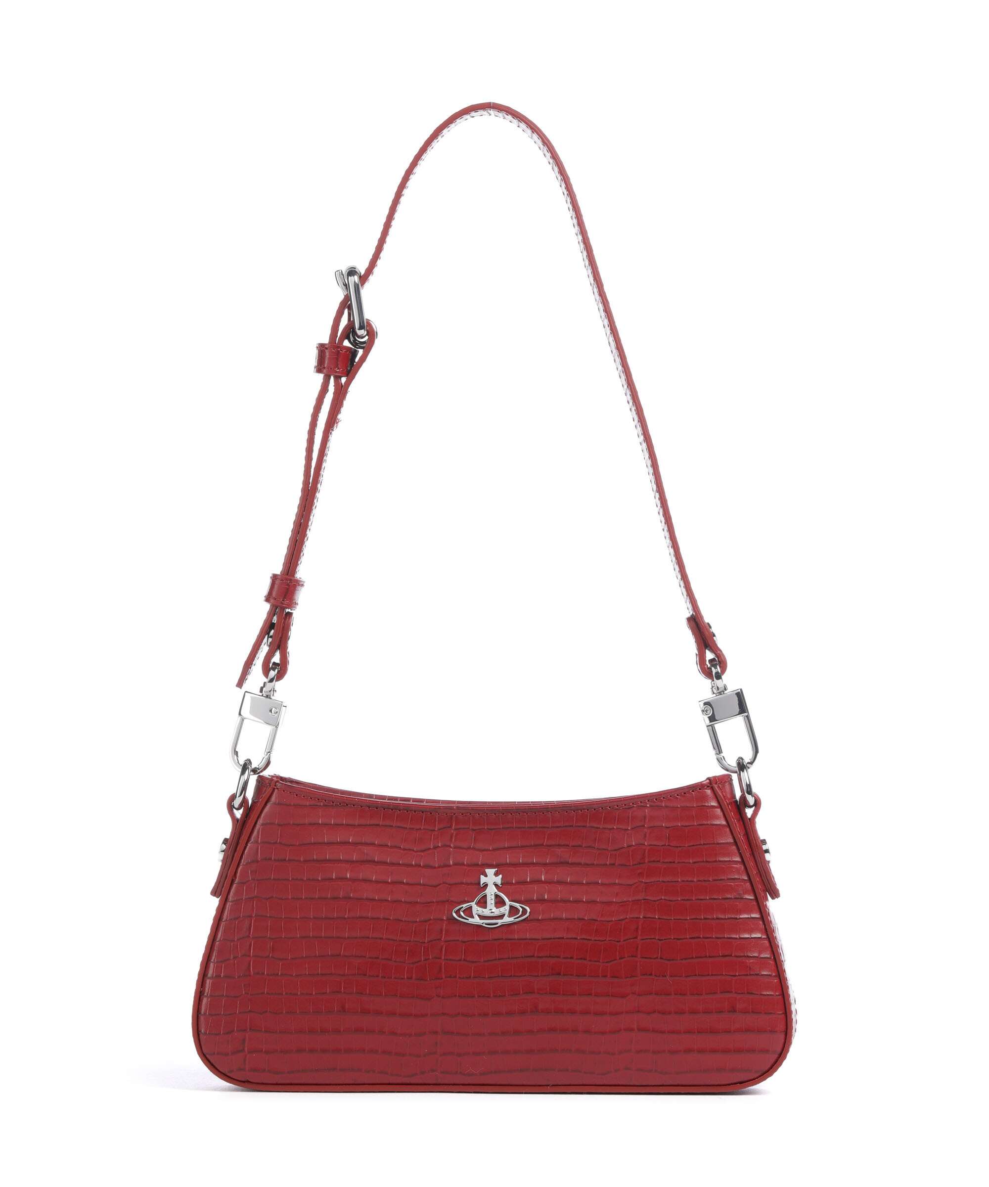 Vivienne Westwood Tasha Embossed Croc Mini Shoulder bag red