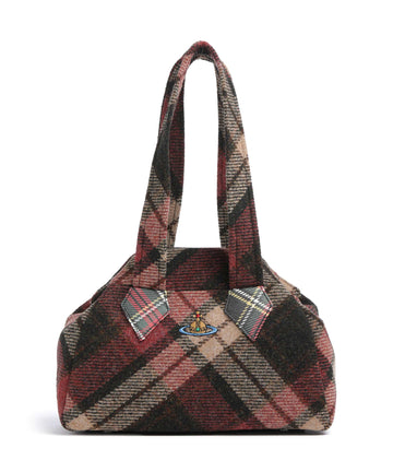 Vivienne Westwood Archive Harris Tweed Check Medium Olkalaukku light check