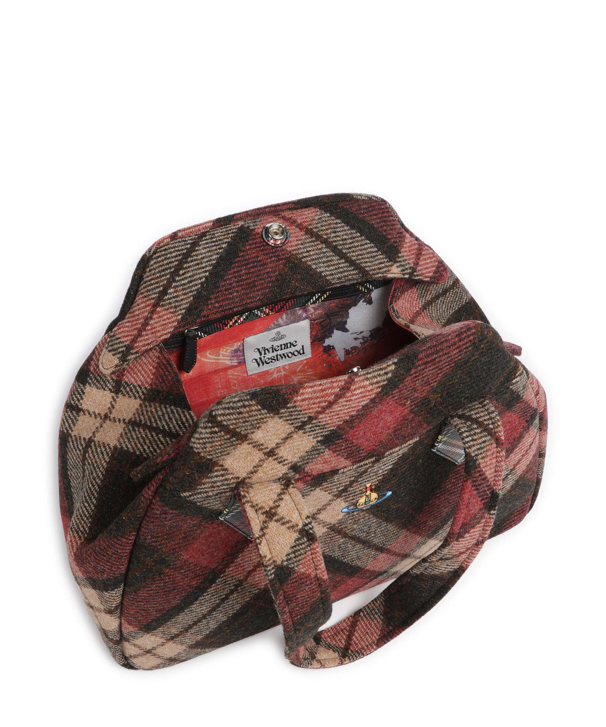 Vivienne Westwood Archive Harris Tweed Check Large Tote bag light check