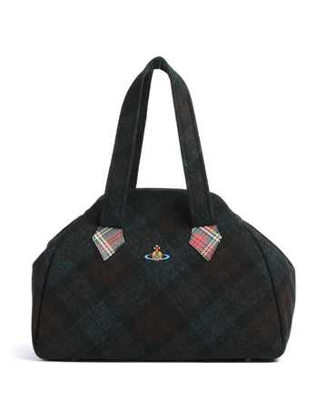 Vivienne Westwood Archive Harris Tweed Check Large Ostoskassi dark check