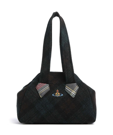 Vivienne Westwood Archive Harris Tweed Check Medium Olkalaukku dark check