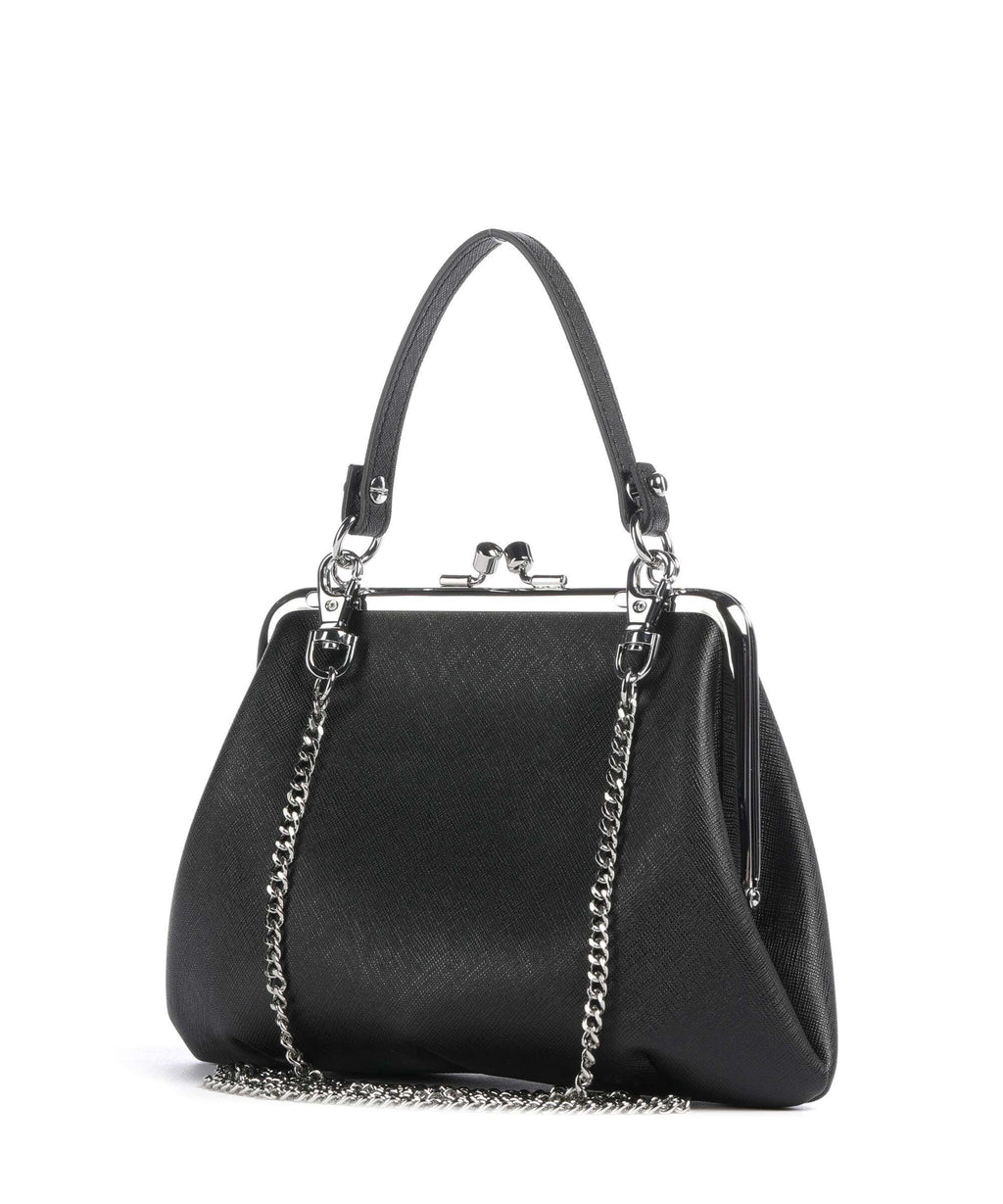 Vivienne Westwood Granny Frame Saffiano Handbag black