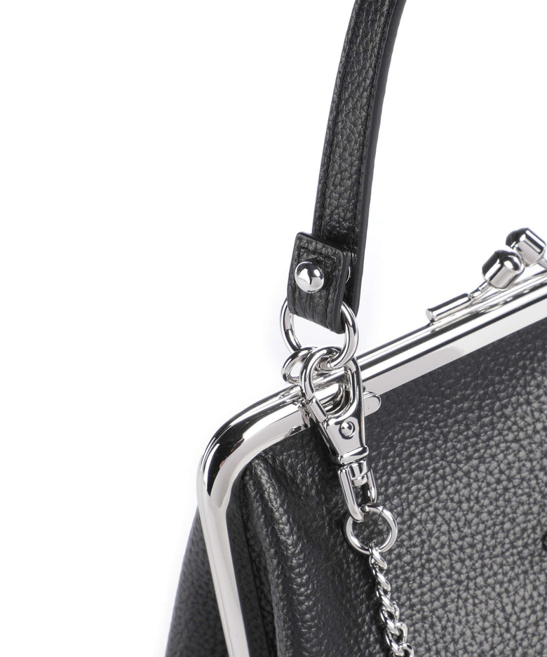 Vivienne Westwood Granny Frame Grain Handbag black