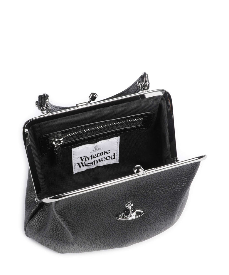 Vivienne Westwood Granny Frame Grain Handbag black