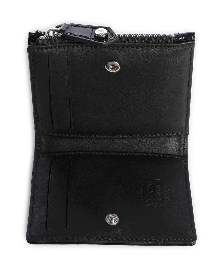 Vivienne Westwood Embossed Croc Slim Wallet black