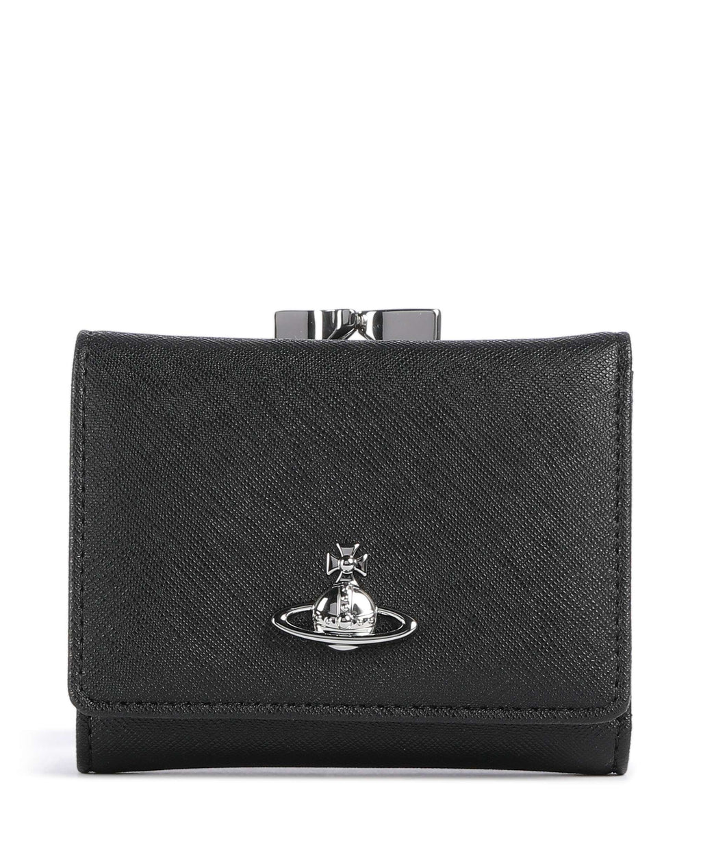 Vivienne Westwood Frame Saffiano Plain Small Wallet black