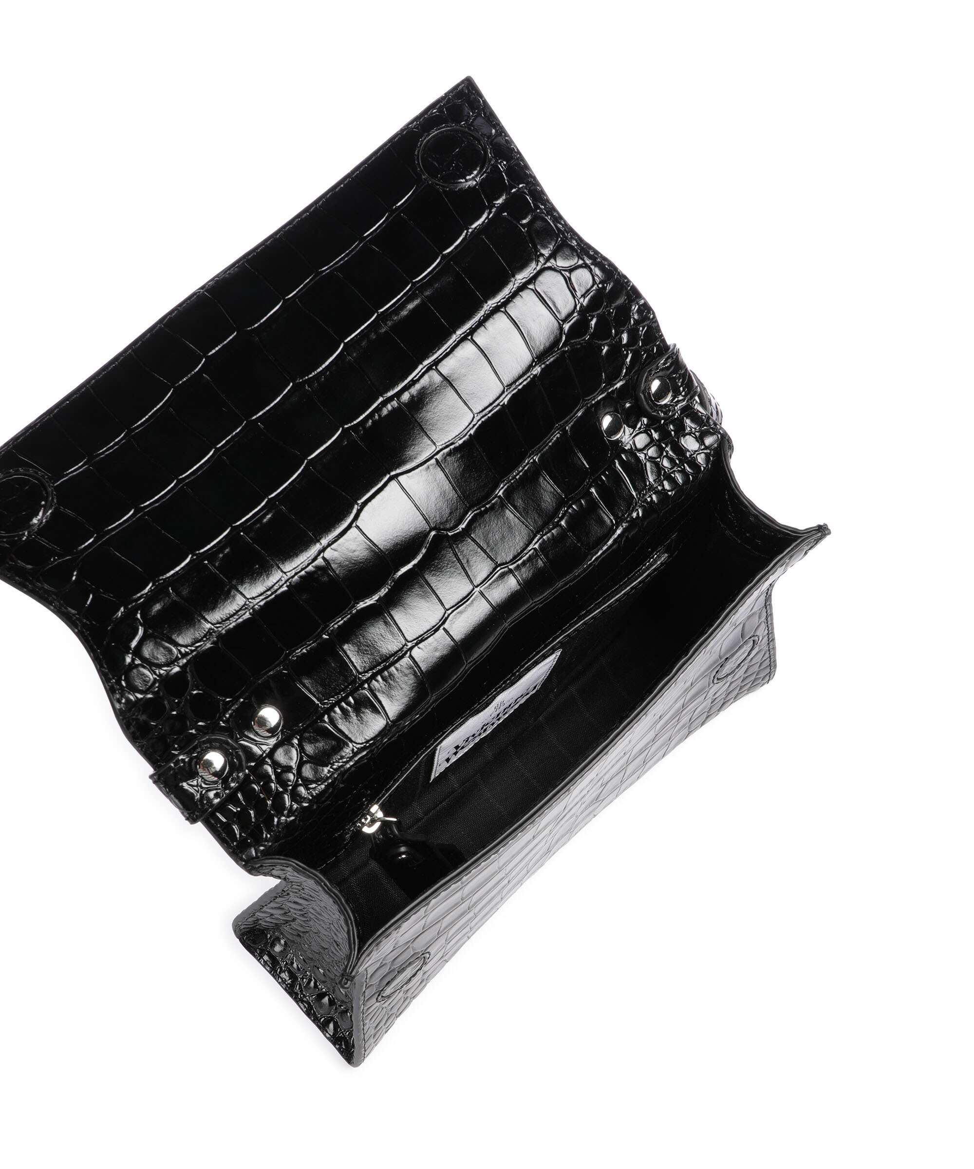 Vivienne Westwood Bianca Embossed Croc S Shoulder bag black