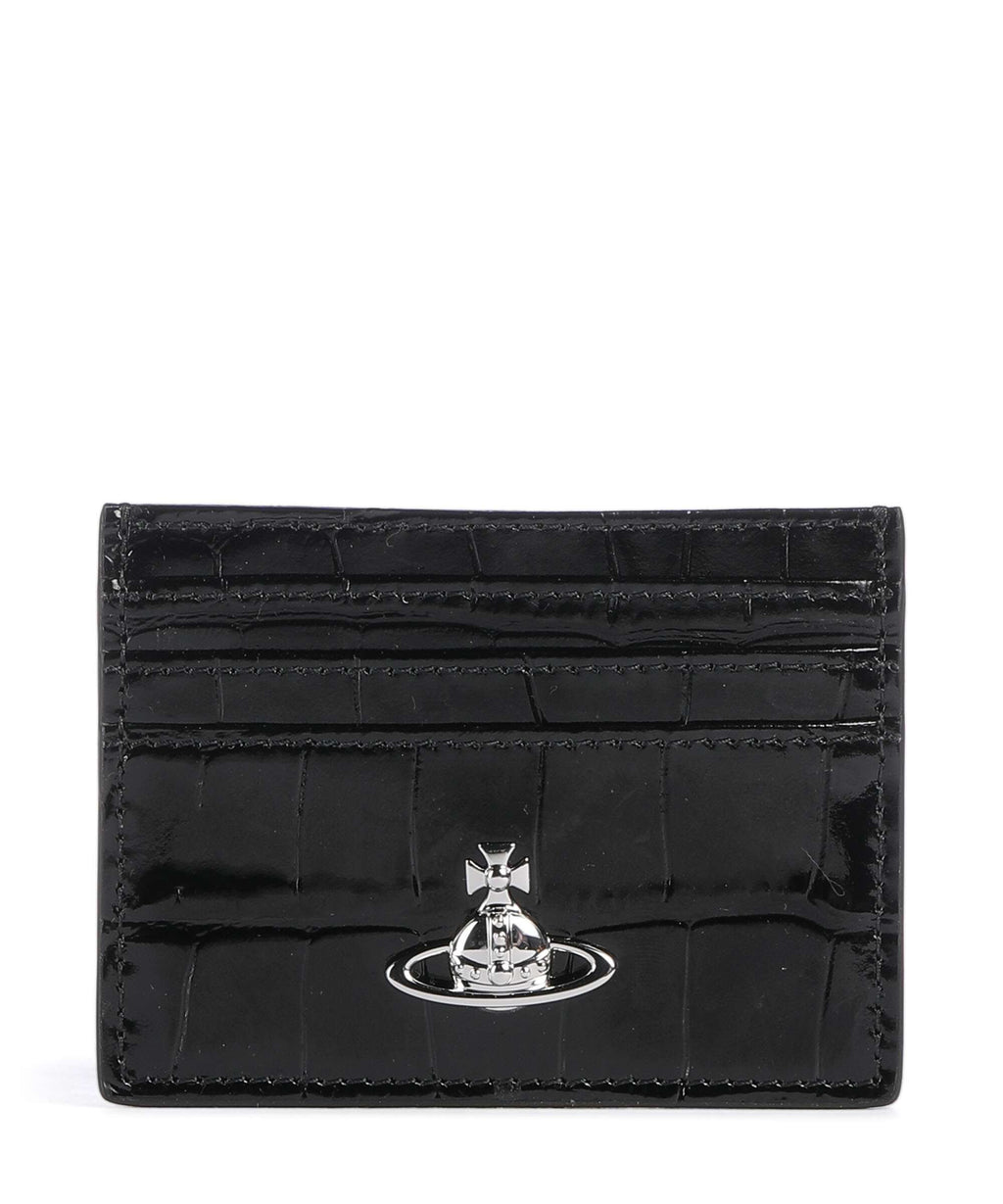 Vivienne Westwood Embossed Croc Credit card holder black