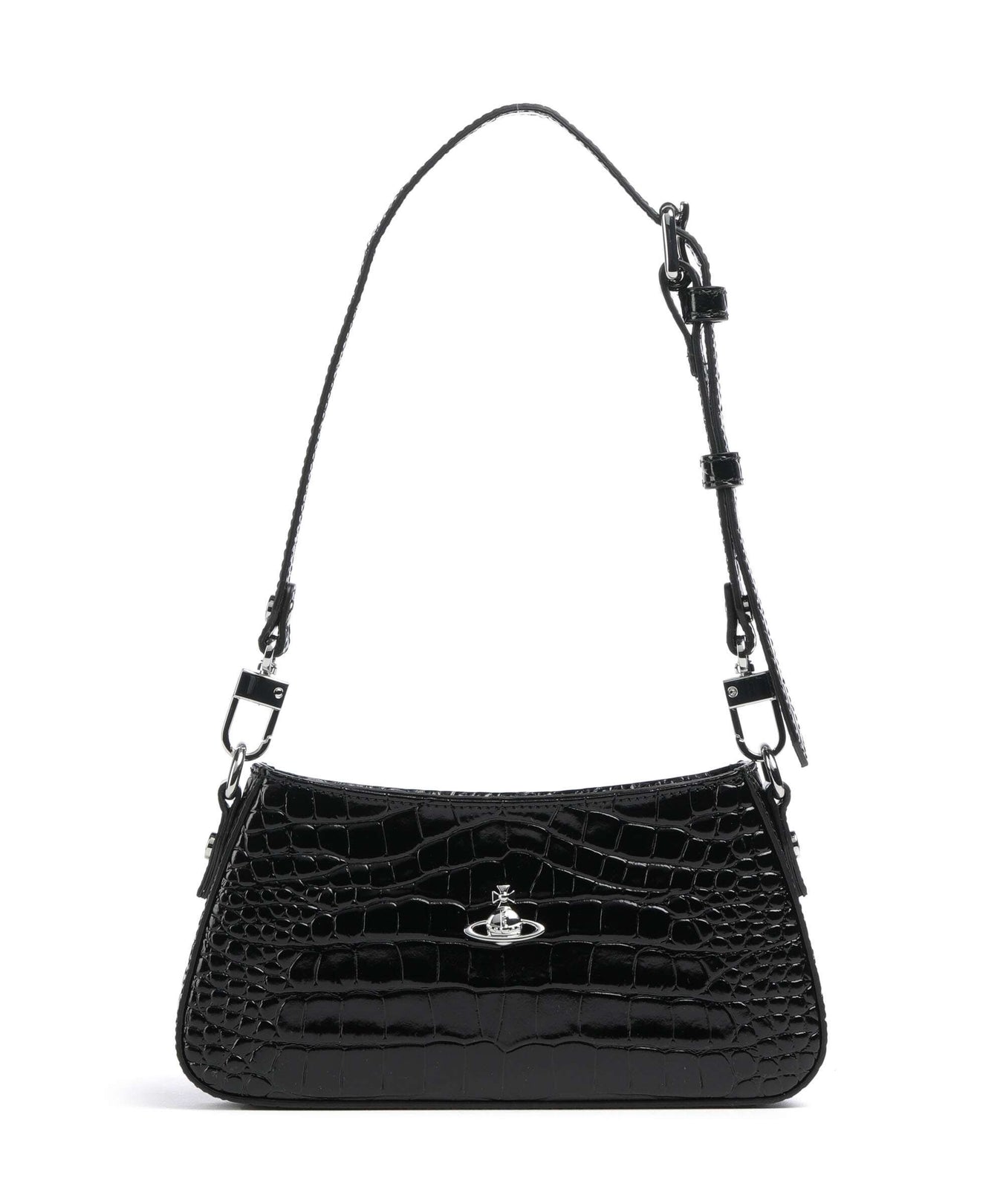 Vivienne Westwood Tasha Embossed Croc Shoulder bag black