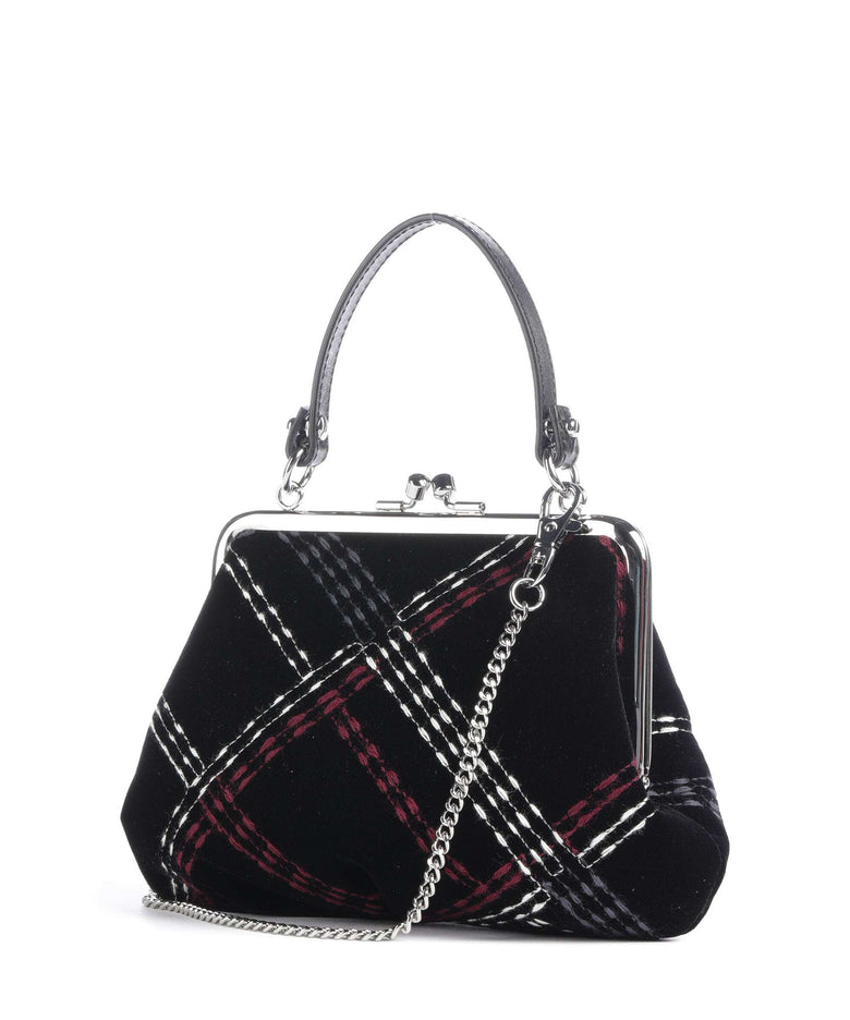 Vivienne Westwood Granny Frame Velvet Check Handbag black/multicolor