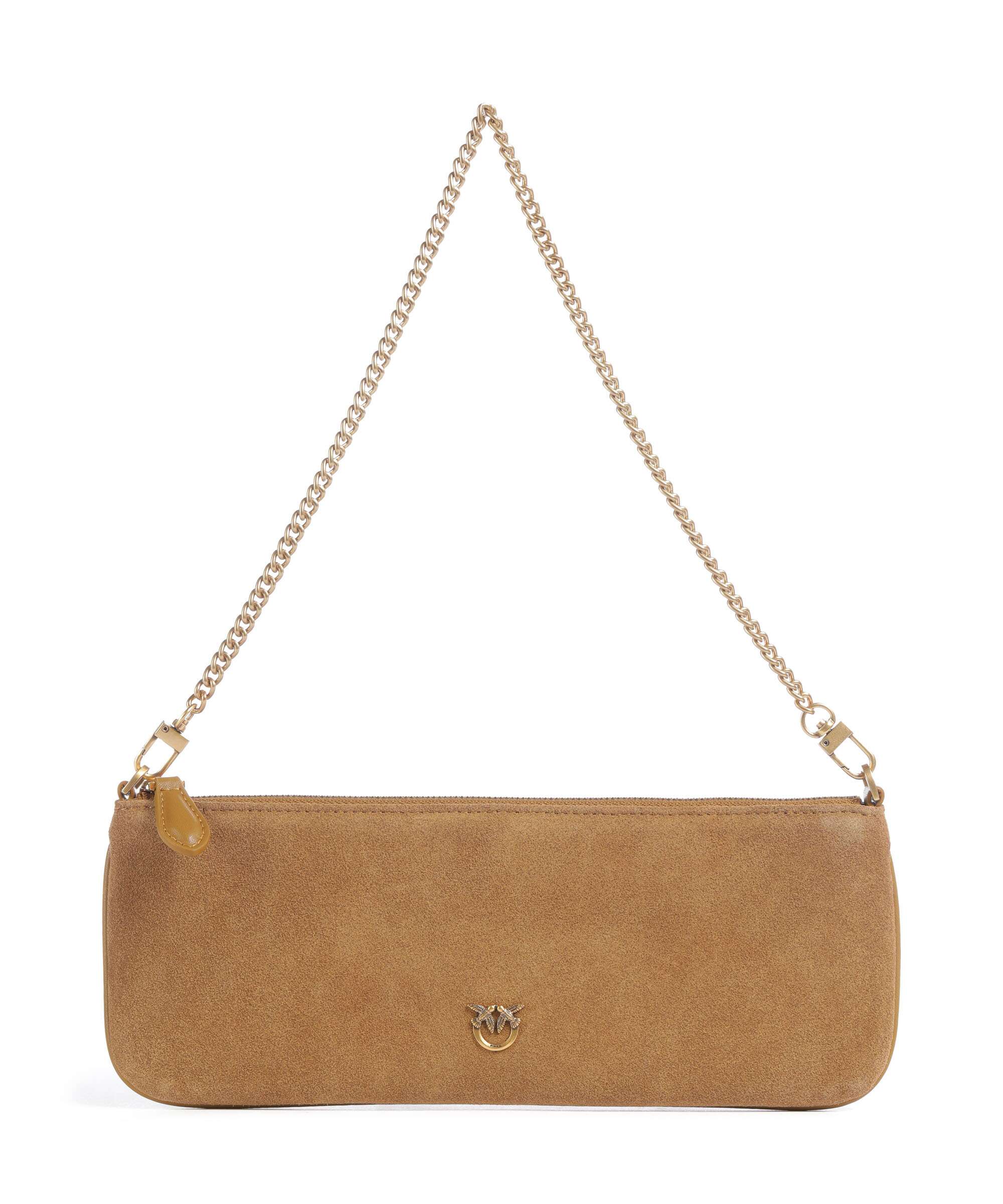 Pinko Flat Horizontal Shoulder bag marrone dorato/antique gold
