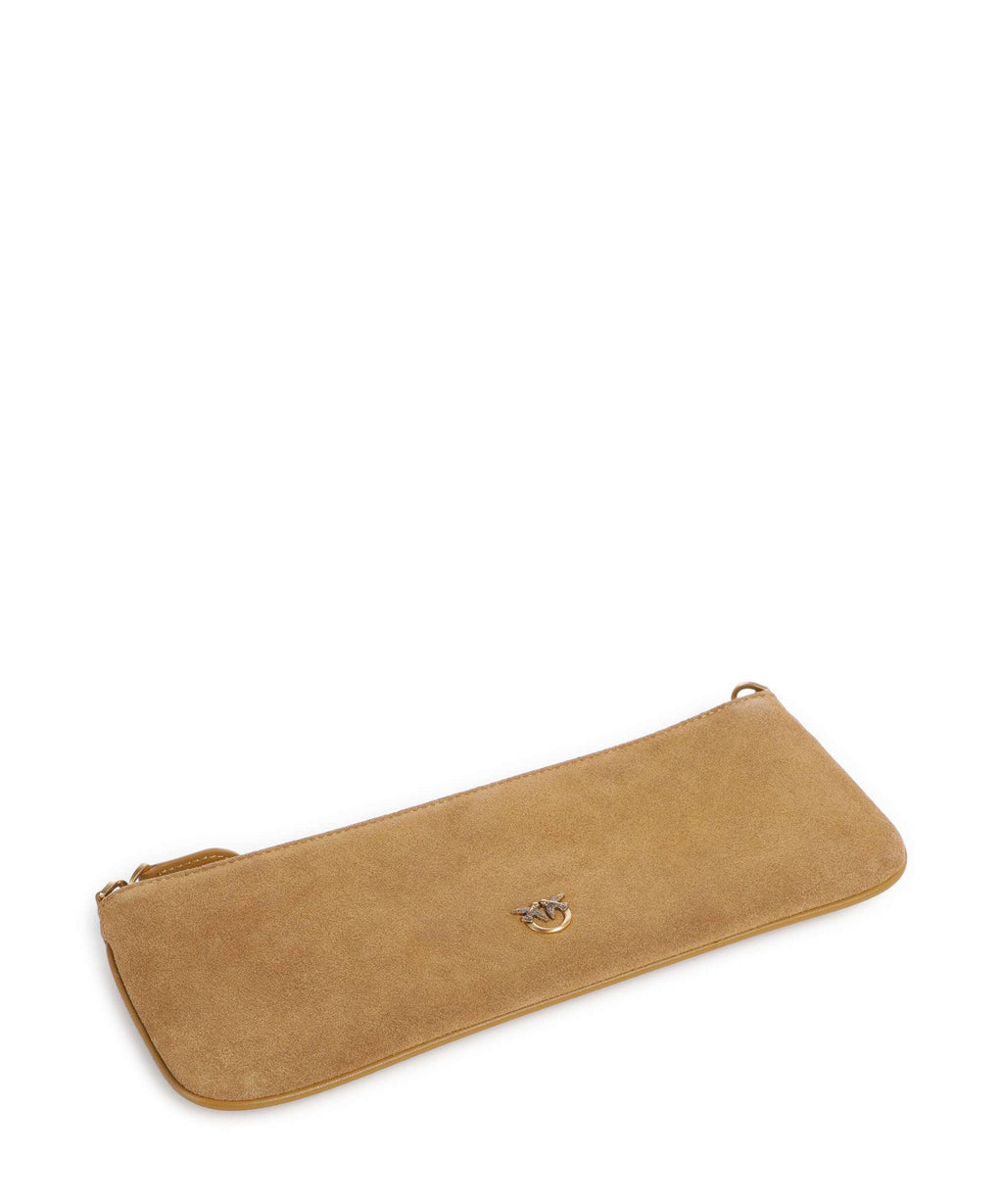 Pinko Flat Horizontal Shoulder bag marrone dorato/antique gold
