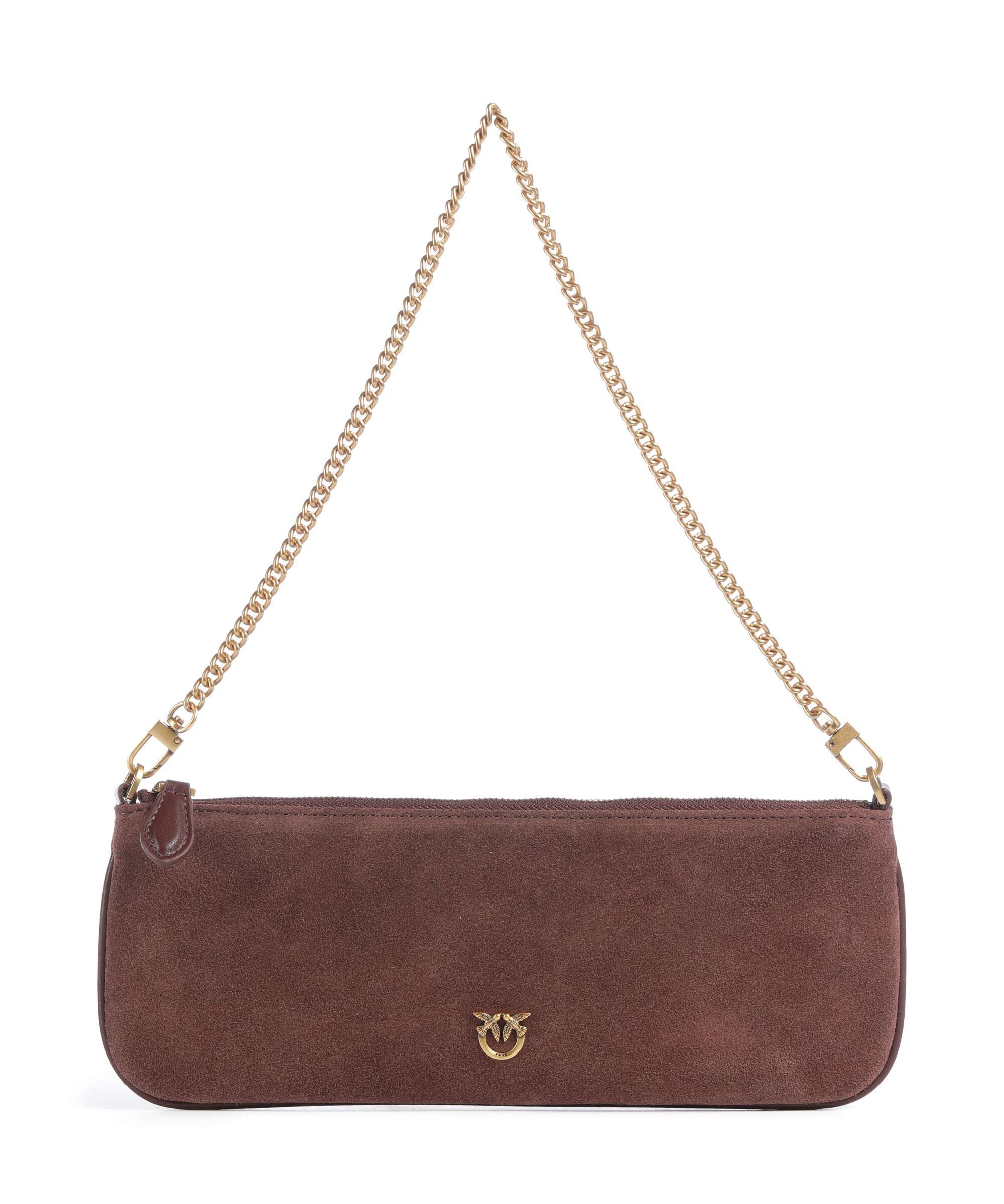 Pinko Flat Horizontal Shoulder bag castano intenso/antique gold