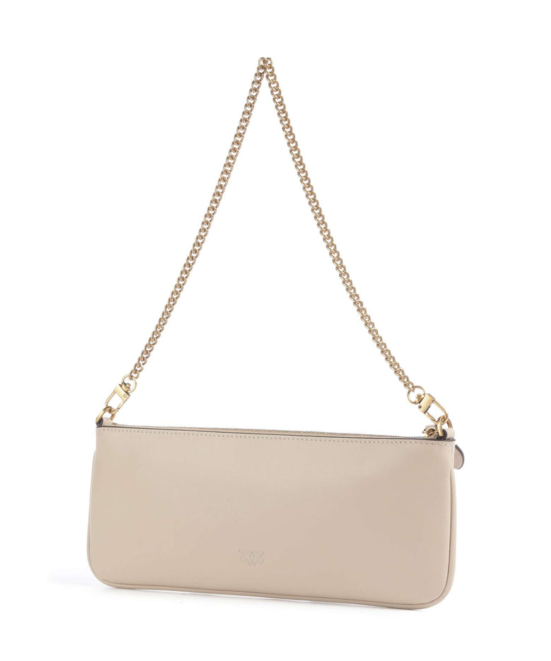 Pinko Flat Horizontal Shoulder bag beige/grigio fumo/antique gold