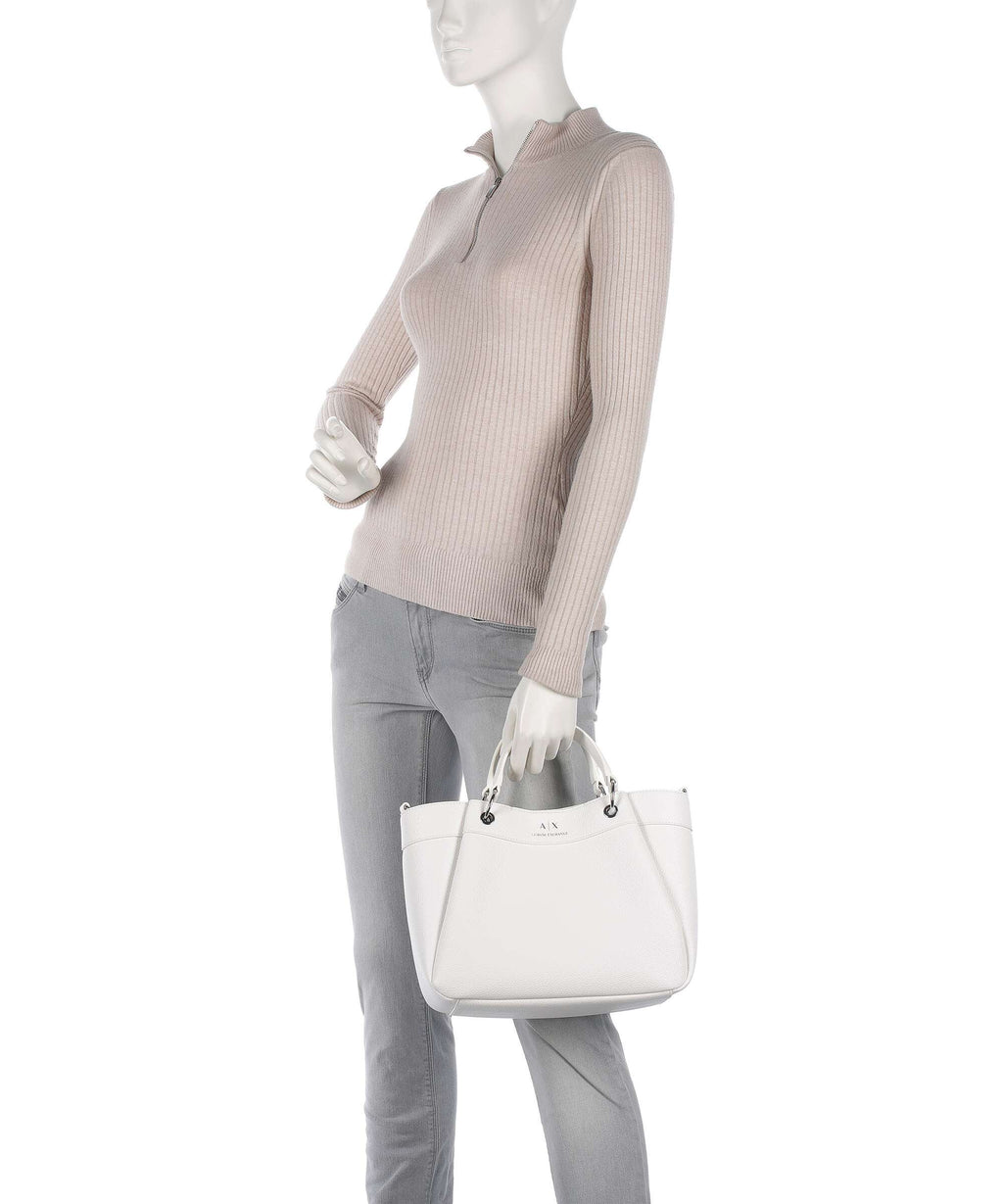 Armani Exchange Wave M Handbag bianco