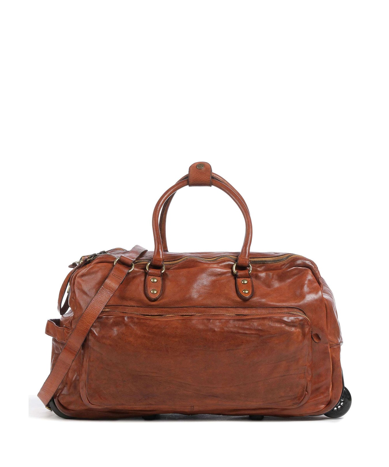 Campomaggi Travel bag with wheels cognac