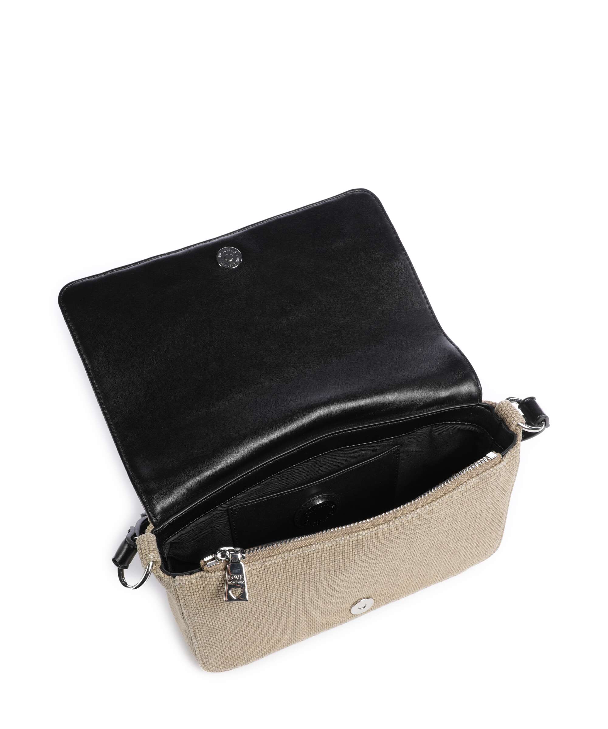 Love Moschino Cargo Canvas Crossbody bag black/gold