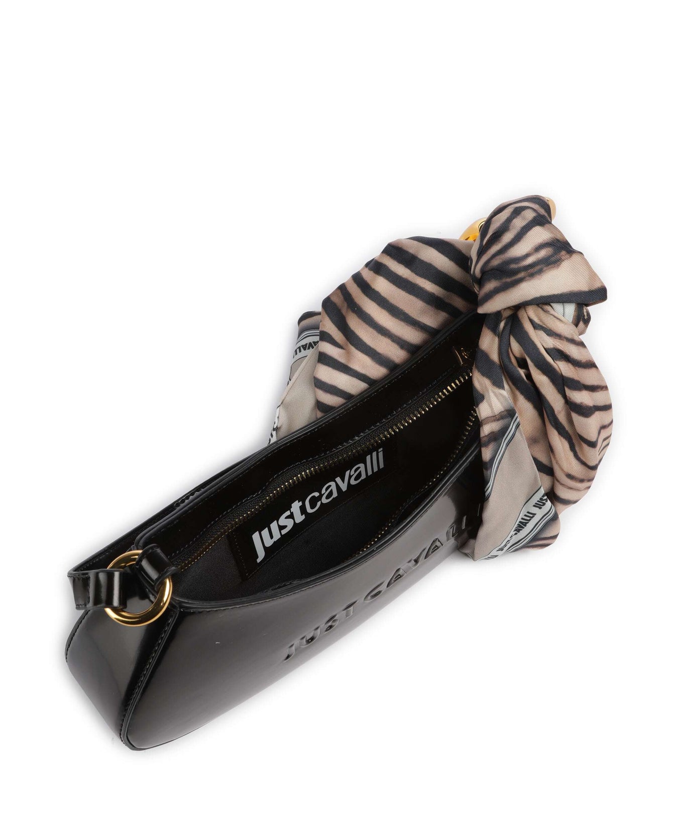 Just Cavalli Chain Foulard Shoulder bag black