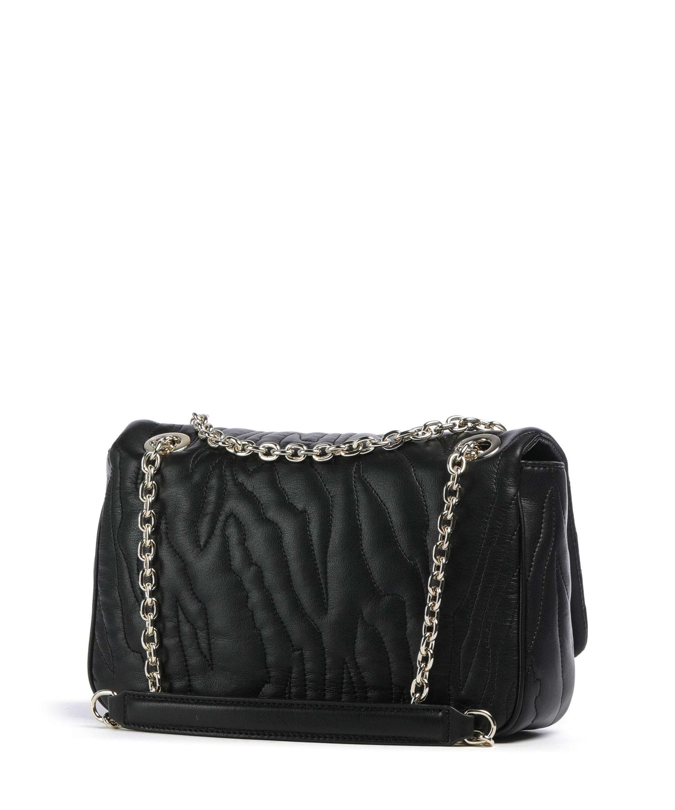 Just Cavalli Quilted Zebra Shoulder bag black