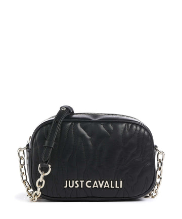 Just Cavalli Quilted Zebra Olkalaukku black