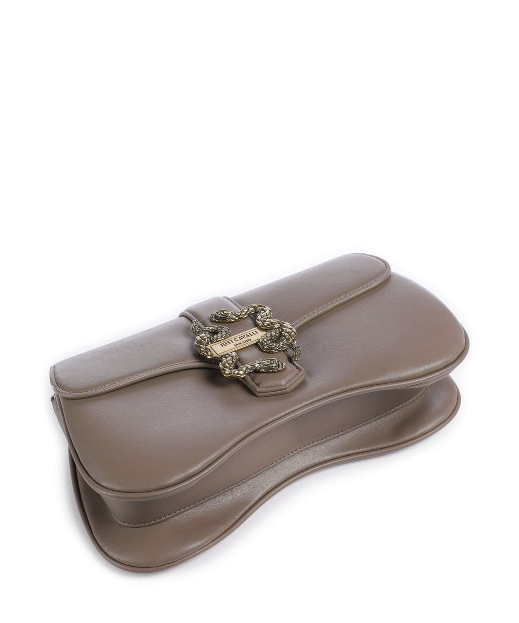 Just Cavalli Iconic Snakes Shoulder bag taupe