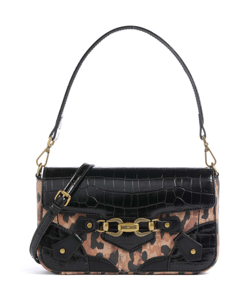 Just Cavalli Snake Bite Shoulder bag leo print/black