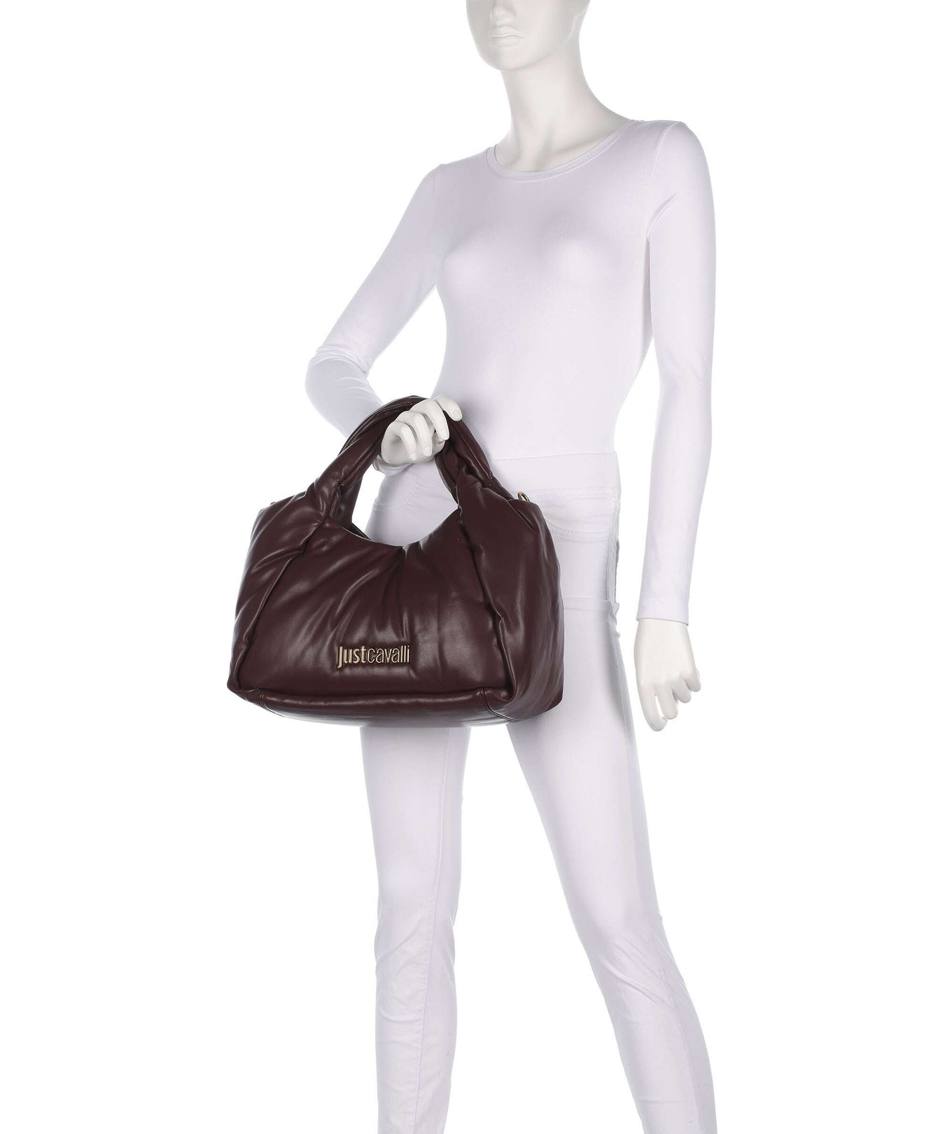 Just Cavalli Puffy Foulard Handbag dark purple