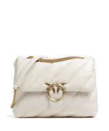 Pinko Love Puff Big Olkalaukku bianco seta/antique gold