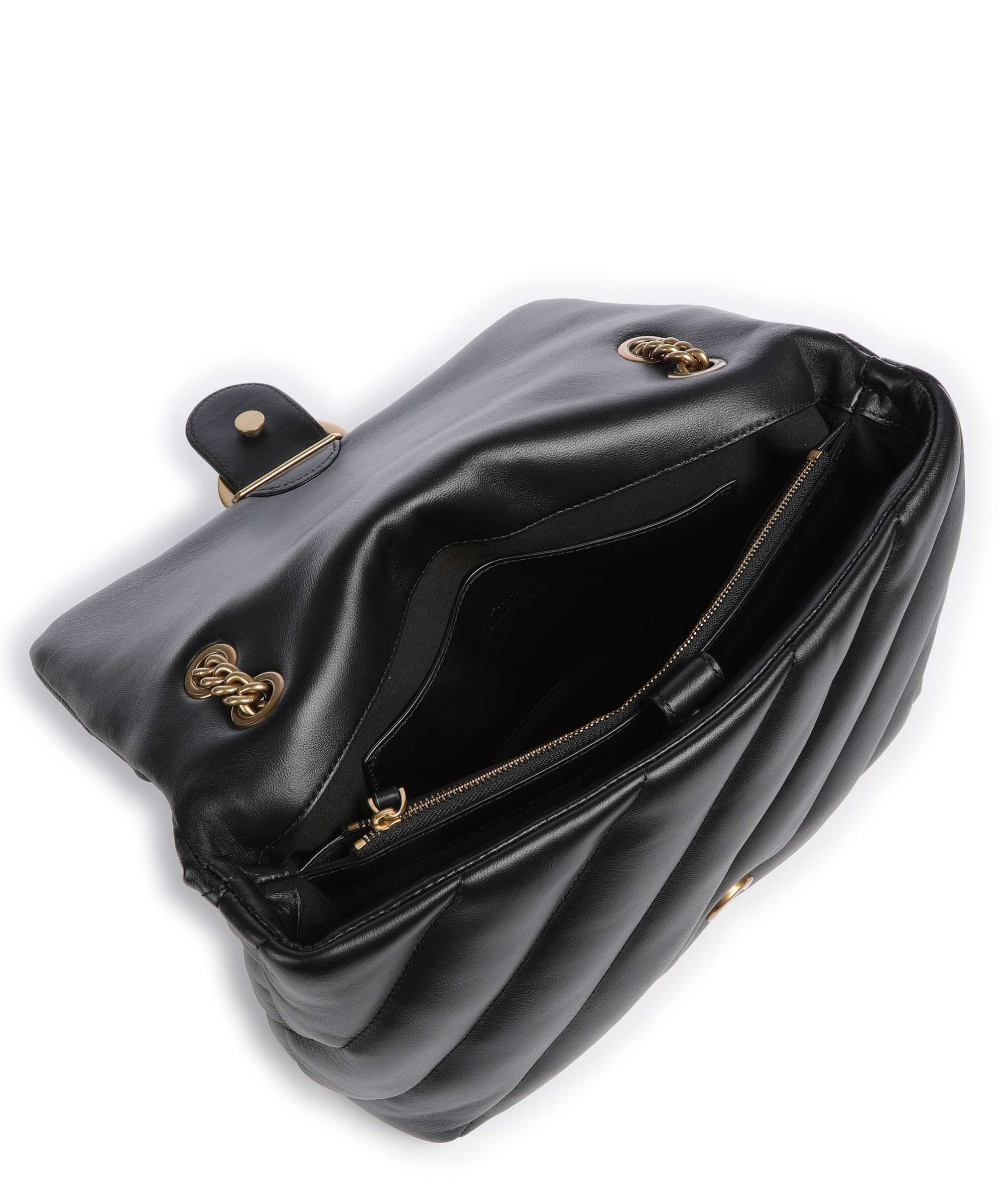 Pinko Love Puff Big Shoulder bag nero/antique gold