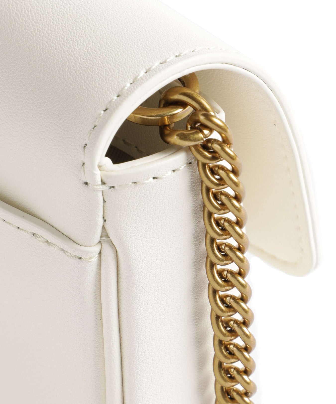 Pinko Love One Pocket Wallet bianco seta/antique gold