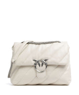 Pinko Love Puff Big Olkalaukku bianco seta/old silver
