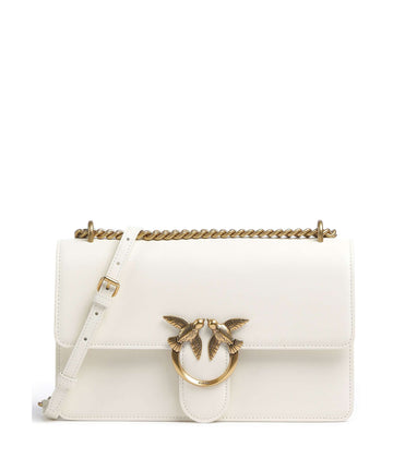 Pinko Love One Classic Olkalaukku bianco seta/antique gold
