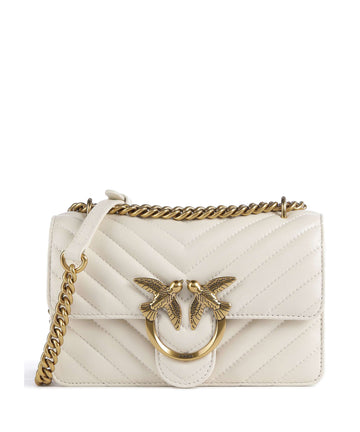 Pinko Love One Mini Olkalaukku bianco seta/antique gold