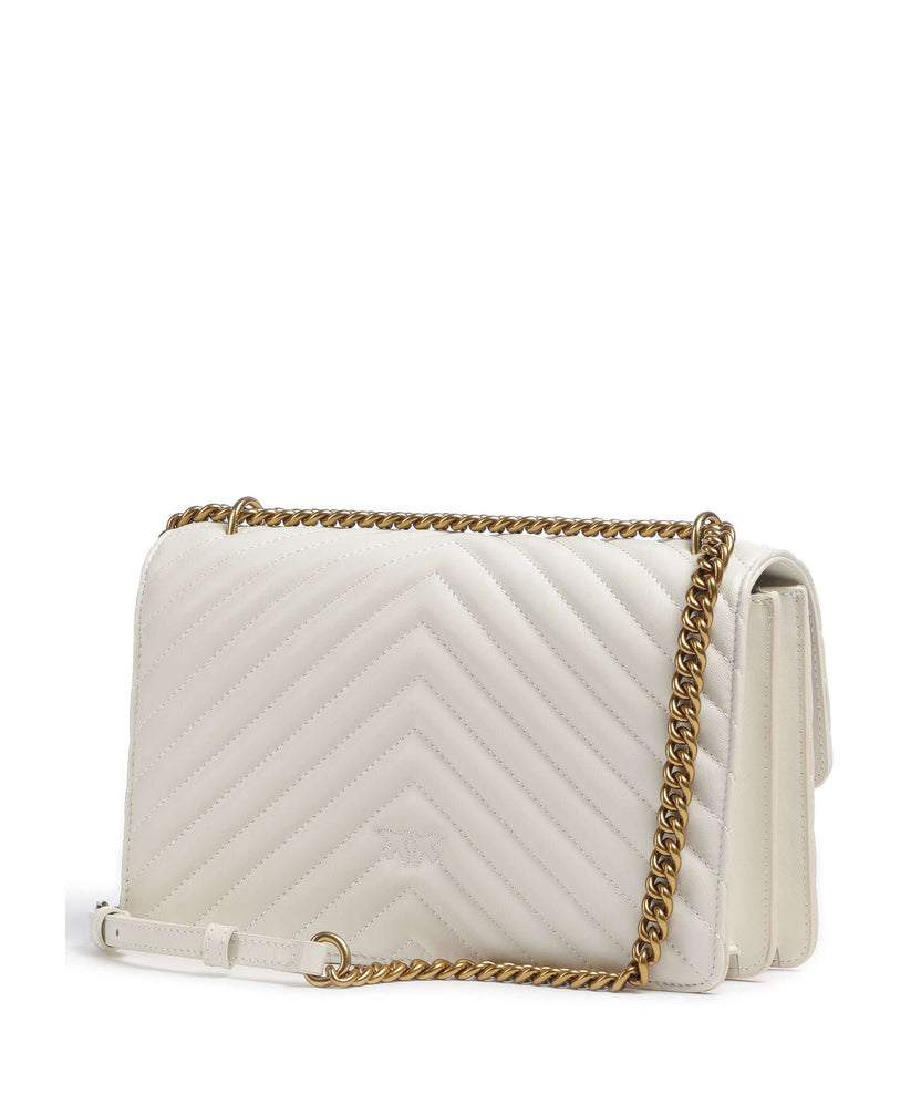 Pinko Love One Classic Shoulder bag bianco seta/antique gold