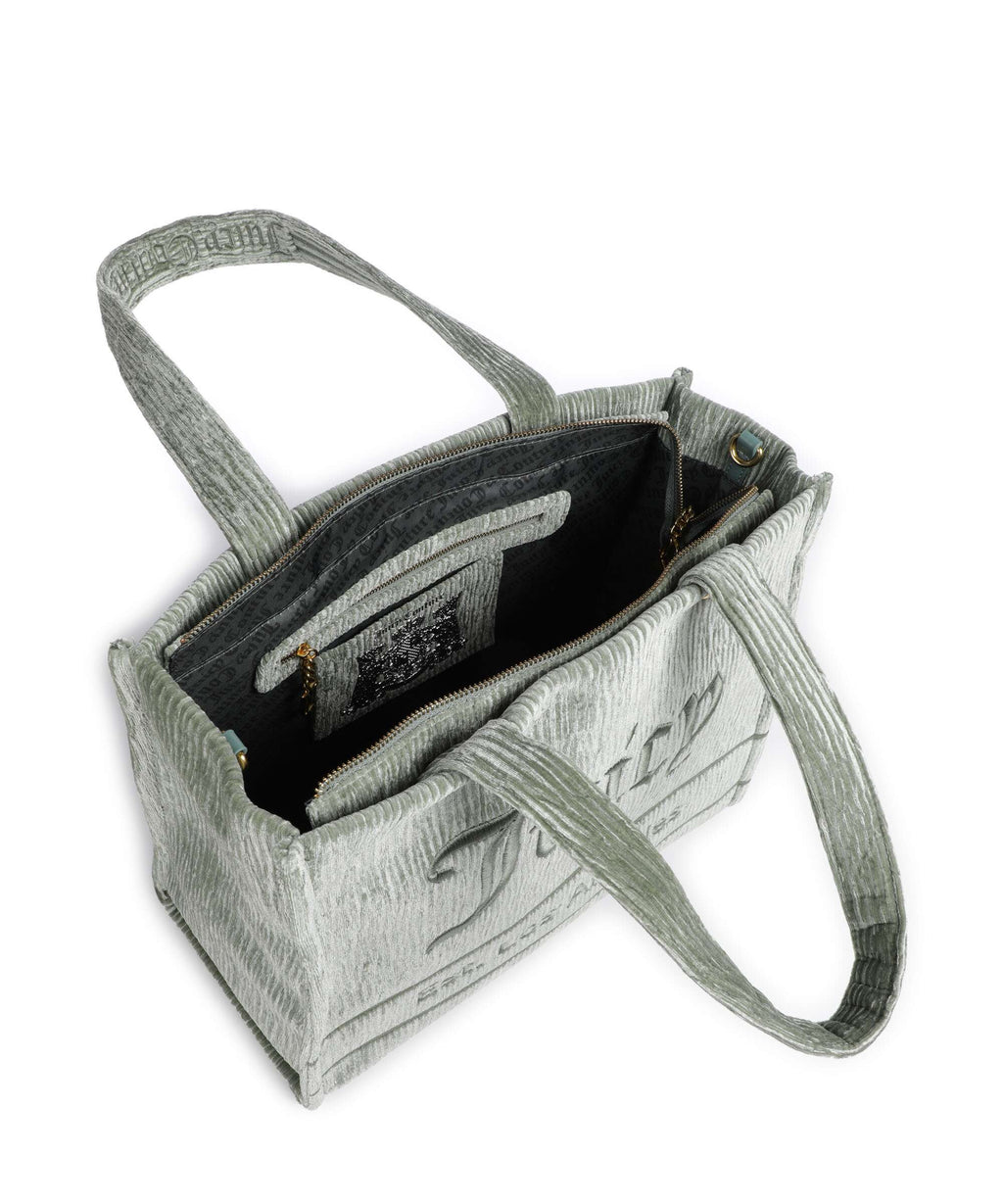 Juicy Couture Iris Crinkled Velvet L Tote bag chinois green