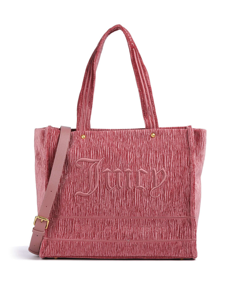 Juicy Couture Iris Crinkled Velvet L Tote bag wethered rose
