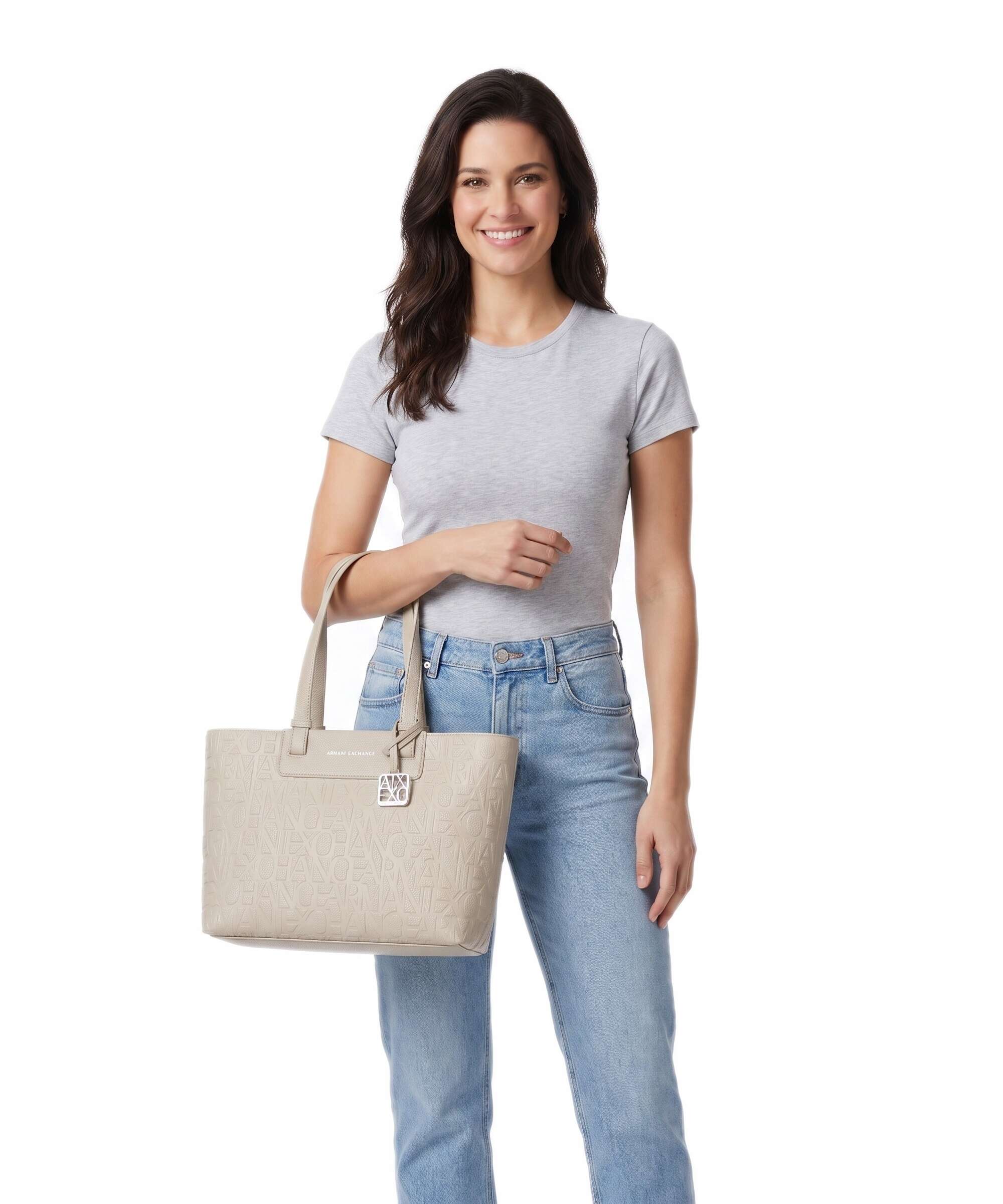 Armani Exchange Liz M Tote bag script