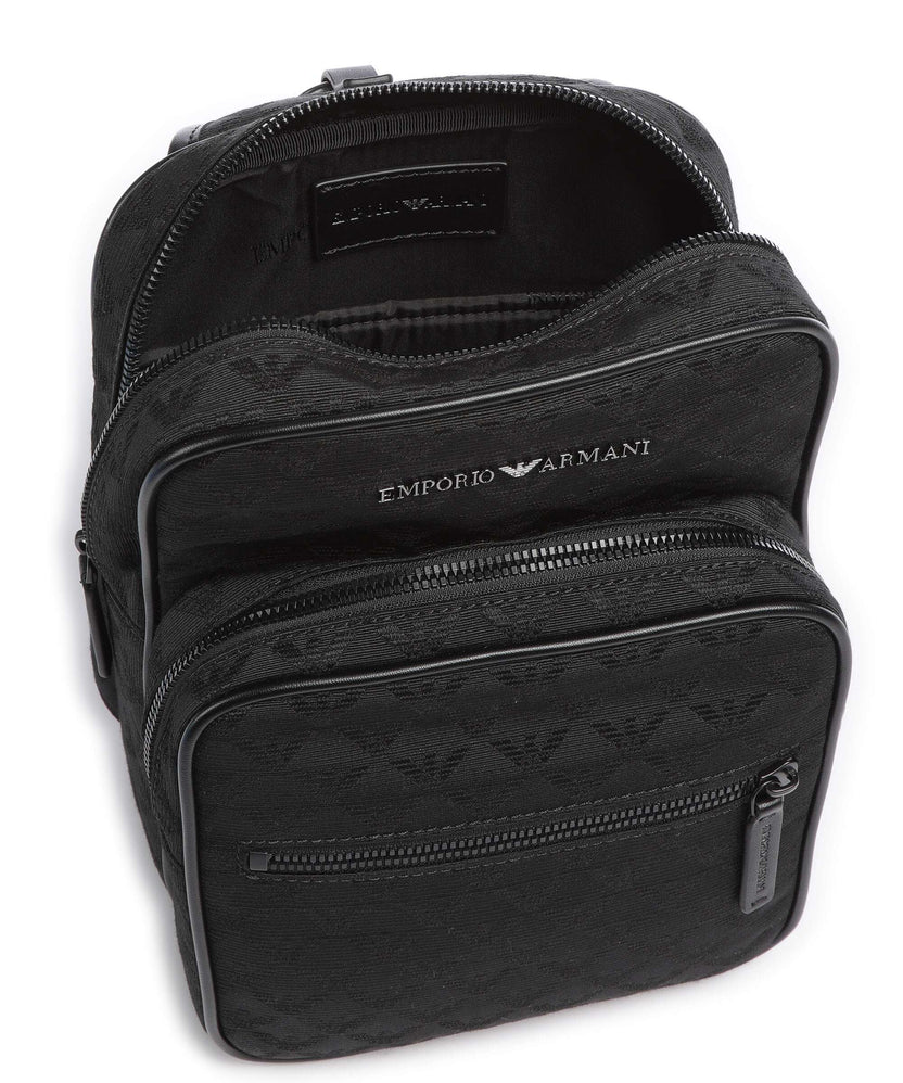 Emporio Armani Omnia Jacquard Sling bag black