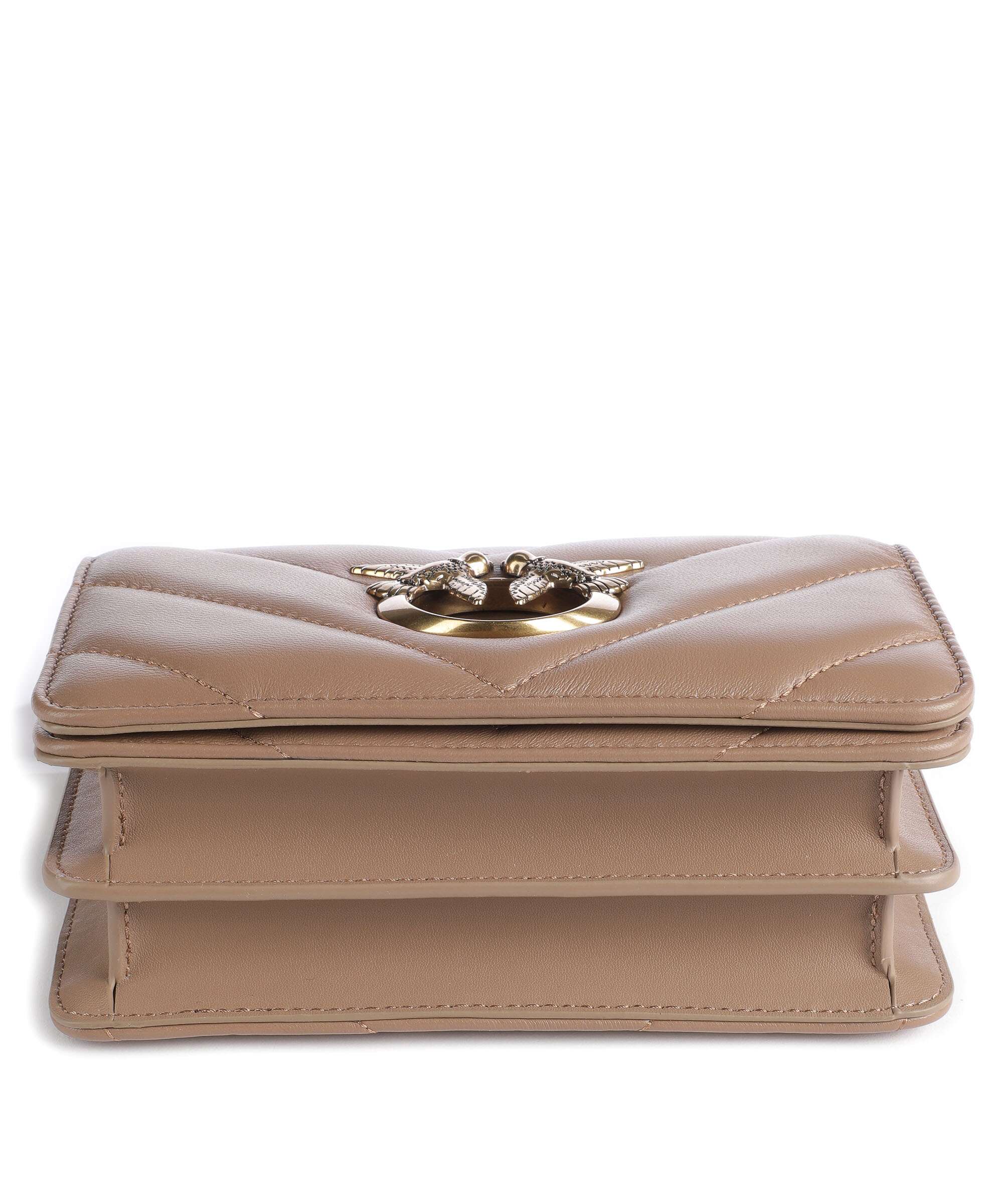 Pinko Love Click Mini Crossbody bag biscotto zenzero/antique gold