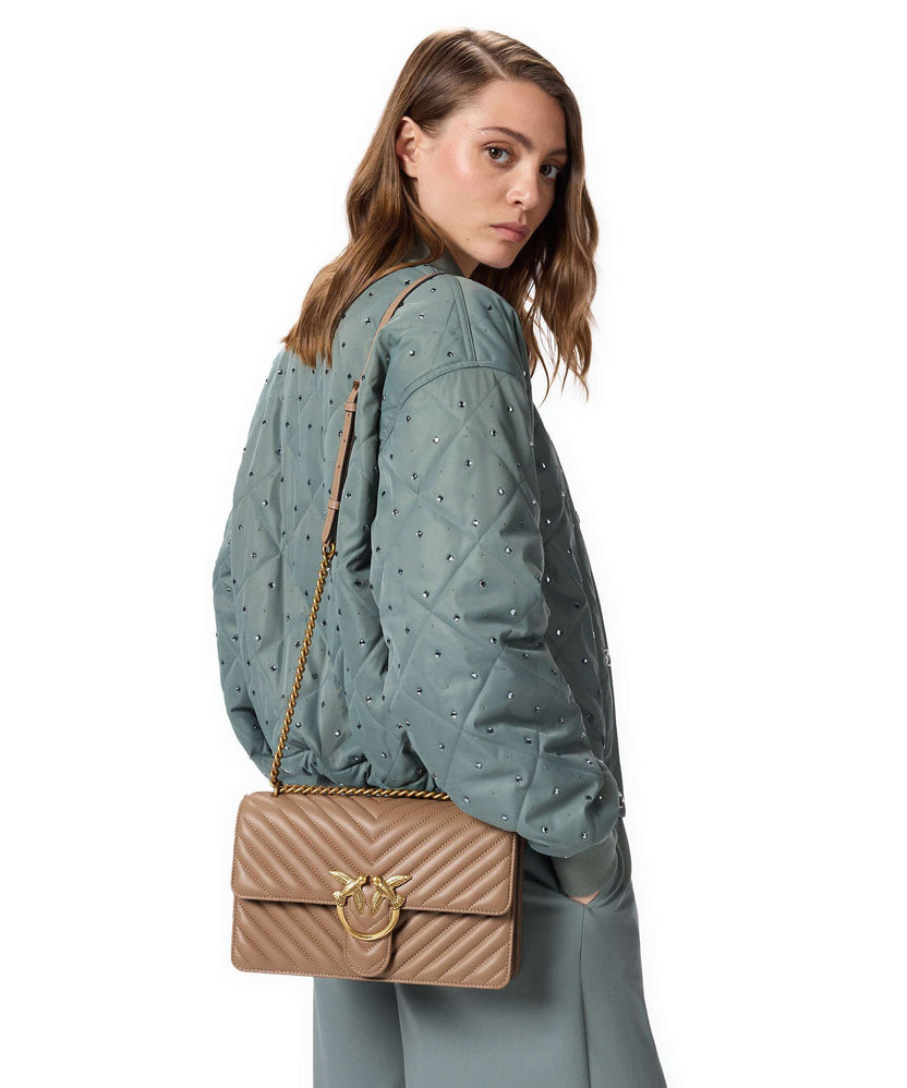 Pinko Love One Classic Shoulder bag biscotto zenzero