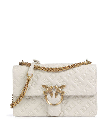 Pinko Love One Classic Olkalaukku bianco seta/antique gold