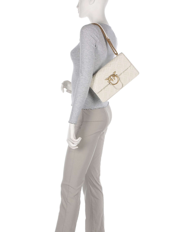 Pinko Love One Classic Shoulder bag bianco seta/antique gold