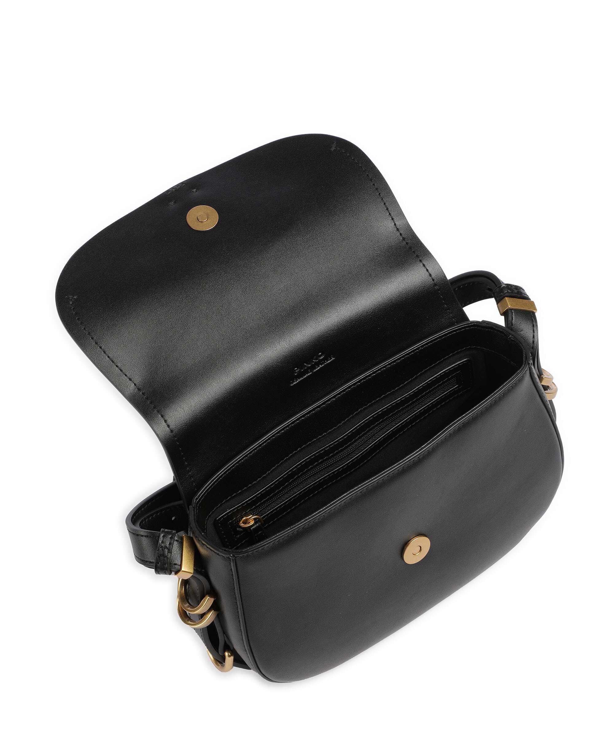 Pinko Saddle Mini Crossbody bag nero/antique gold
