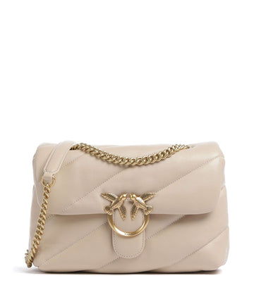 Pinko Love Puff Classic Olkalaukku beige/grigio fumo/antique gold