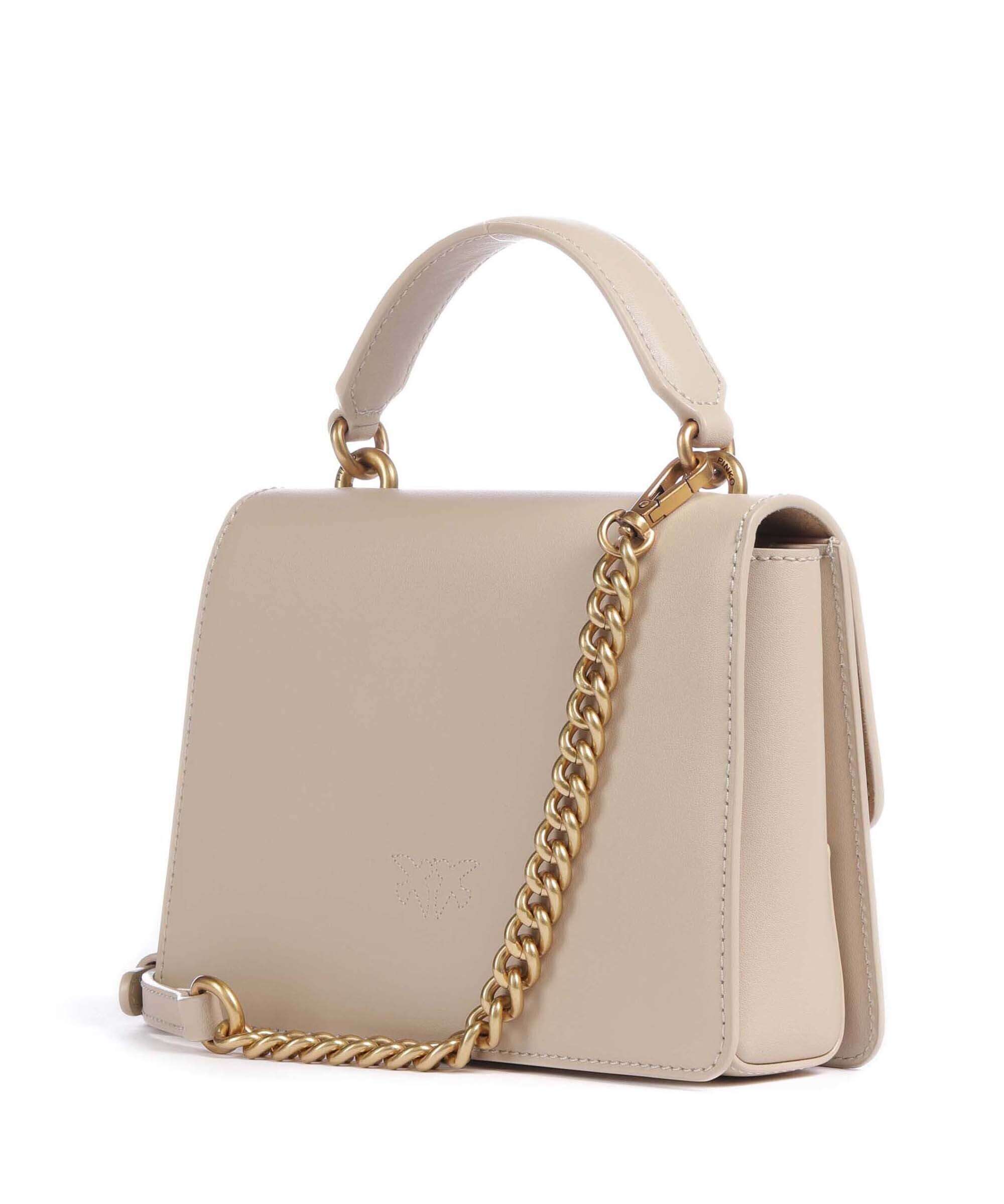 Pinko Love One Mini Handbag beige/grigio fumo/antique gold