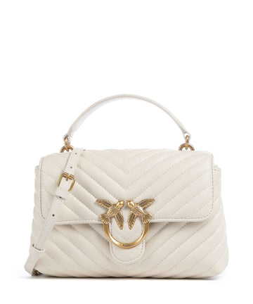 Pinko Love Lady Puff Mini Käsilaukku bianco seta/antique gold